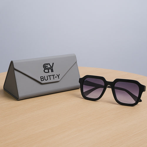 BUTT-Y Premium Grey Triangular Sunglasses Cover – Foldable Case