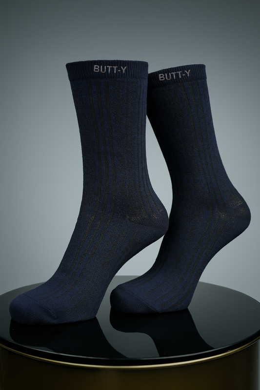 BUTT-Y Premium Long Cotton-Nylon Socks – Free Size (UK 6–11) | Pack of 3