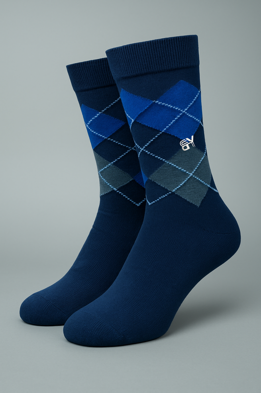 Pack of 3 Premium Argyle Long Socks for Men – Assorted 4 Colors
