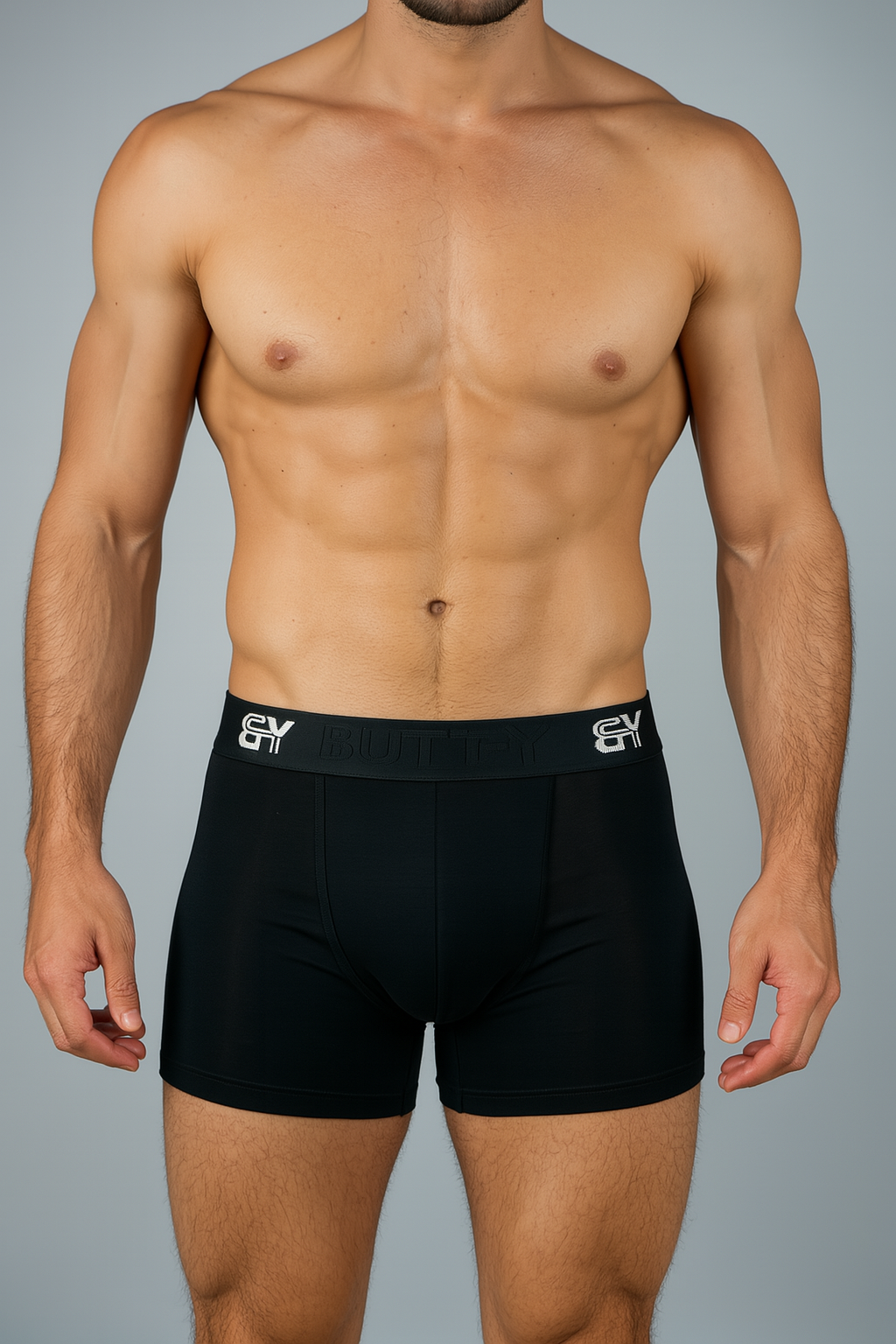 BUTT-Y Men’s Premium Cotton Comfort Trunk – Black