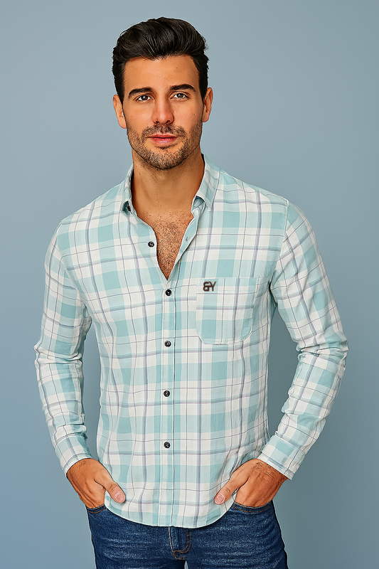 Men’s Slim Fit Check Shirt – Casual Style