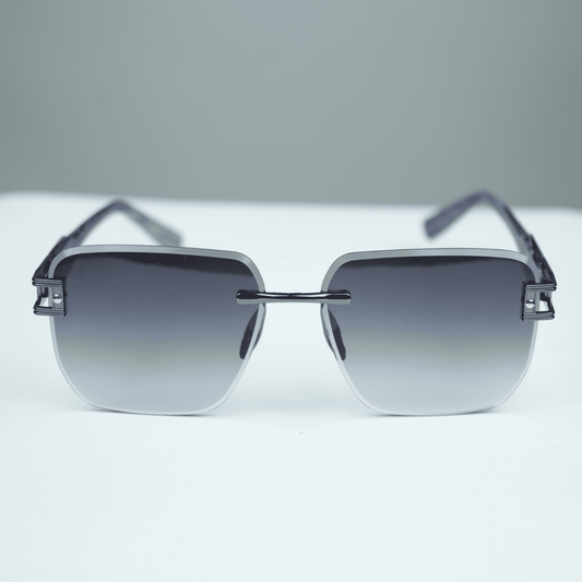 Rimless Gradient Square Sunglasses – Sleek & Stylish