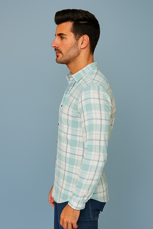 Men’s Slim Fit Check Shirt – Casual Style