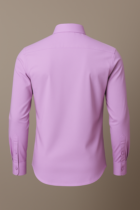 Men’s Lavender Solid Shirt – Slim Fit Premium Cotton by BUTT-Y