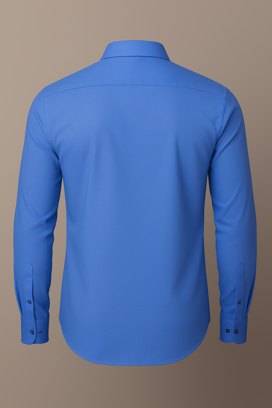 Blue shirt on a beige background