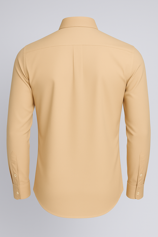 Beige shirt on a light gray background