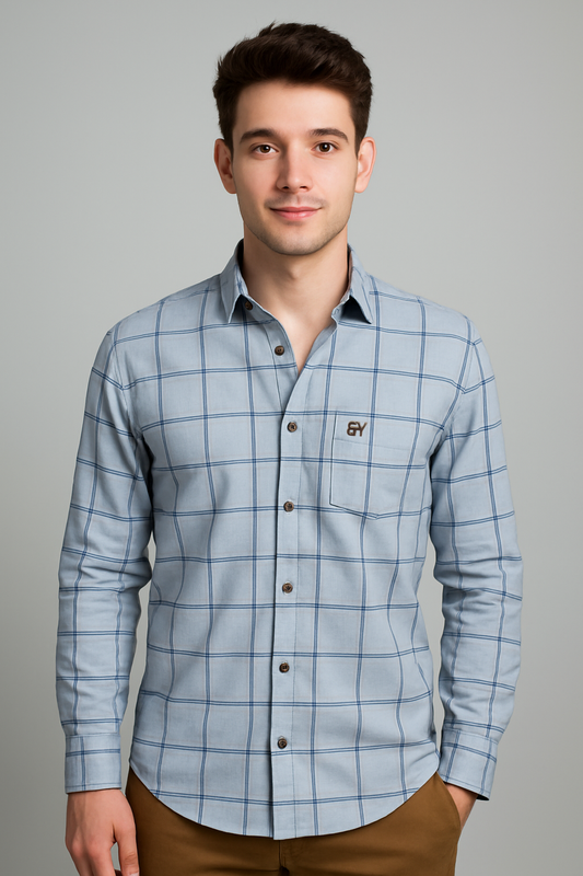 Checkered Cotton Shirt for Men – Versatile Look