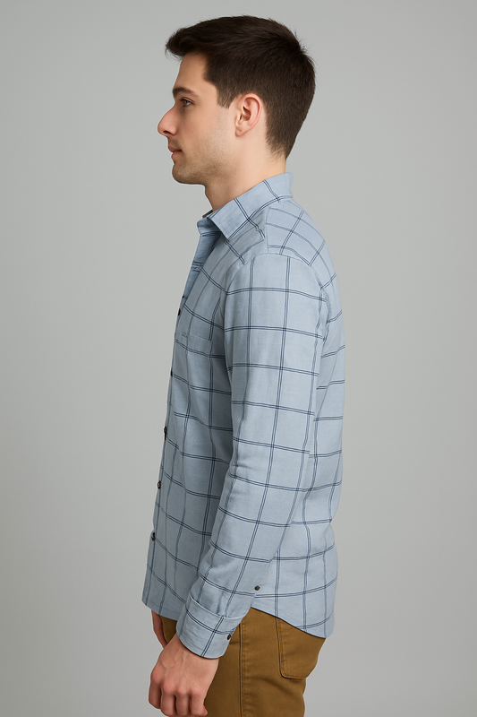 Checkered Cotton Shirt for Men – Versatile Look
