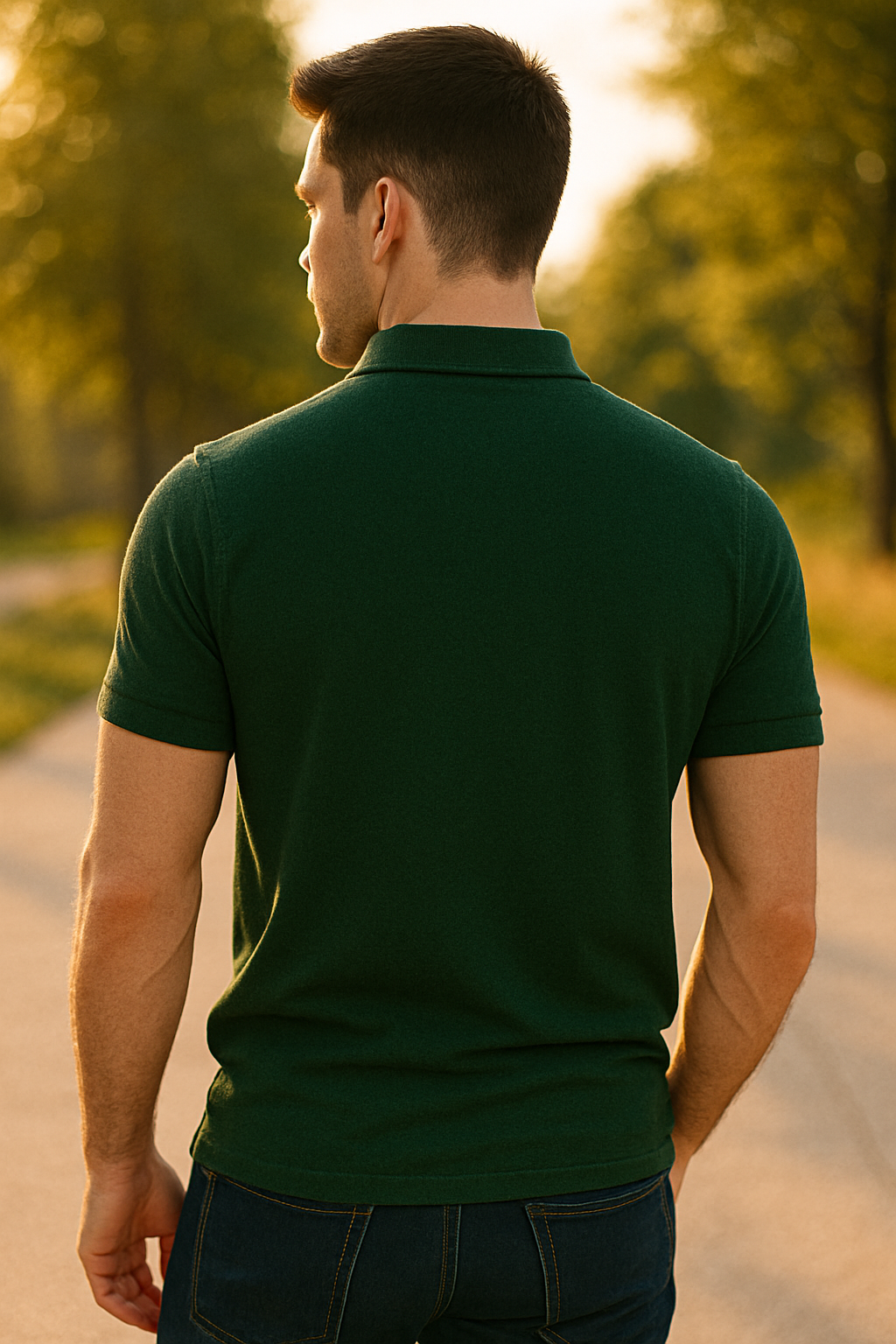 BUTT-Y Men’s Dark Green Polo T-Shirt – Smart Regular Fit | Ultra-Comfort Cotton Blend