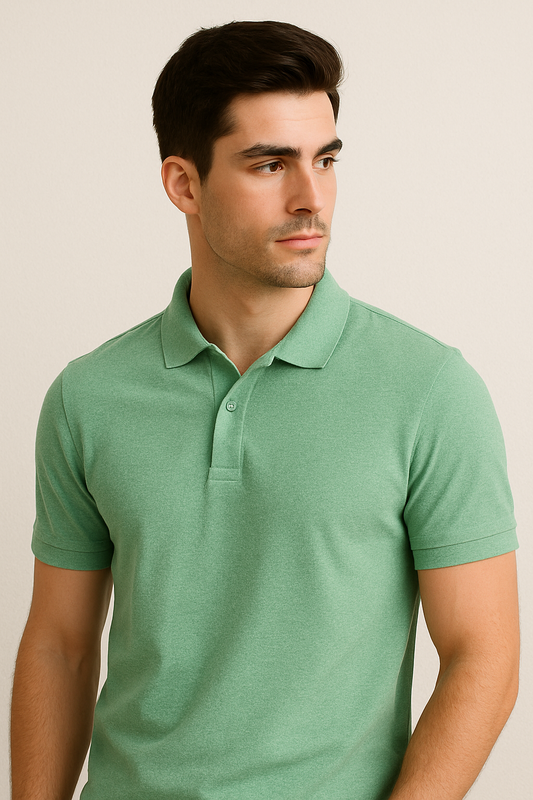 BUTT-Y Men’s Mint Green Polo T-Shirt – Regular Fit | Breathable Comfort Wear