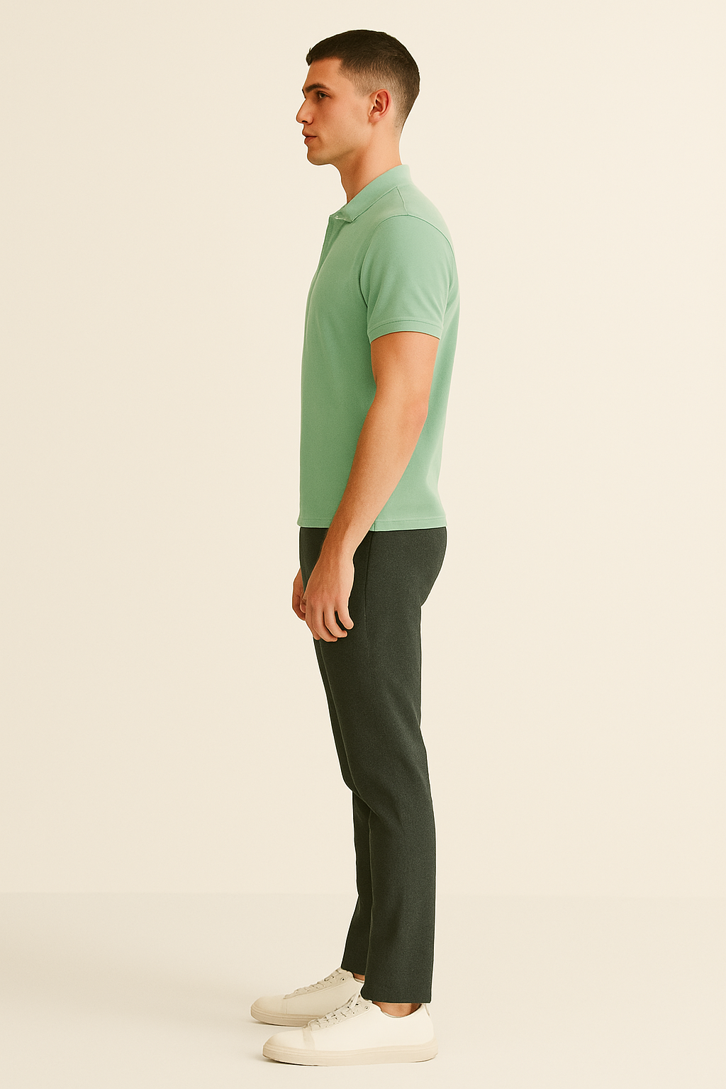 BUTT-Y Men’s Mint Green Polo T-Shirt – Regular Fit | Breathable Comfort Wear