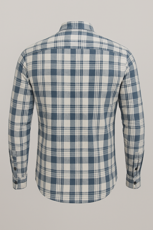 Blue & White Checks – Men’s Casual & Formal Shirt