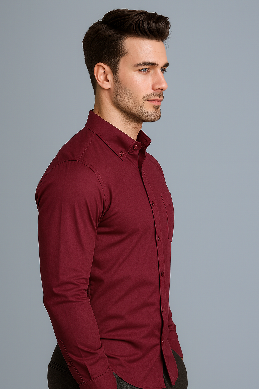 Solid Maroon Smart Shirt – For Every Occasion