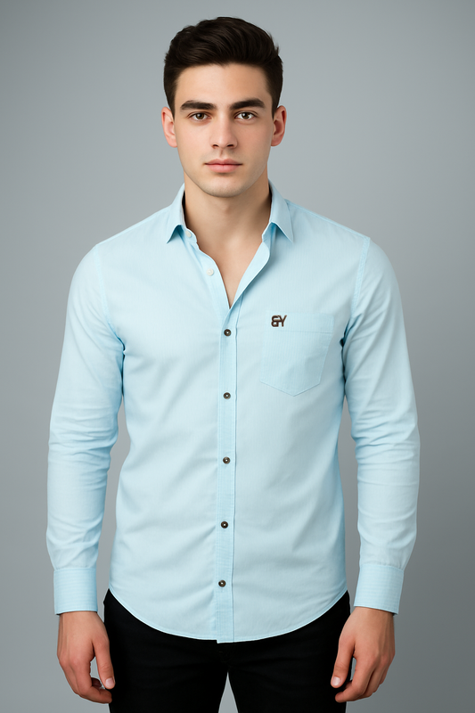 Plain Cotton Shirt for Men – Soft & Stylish