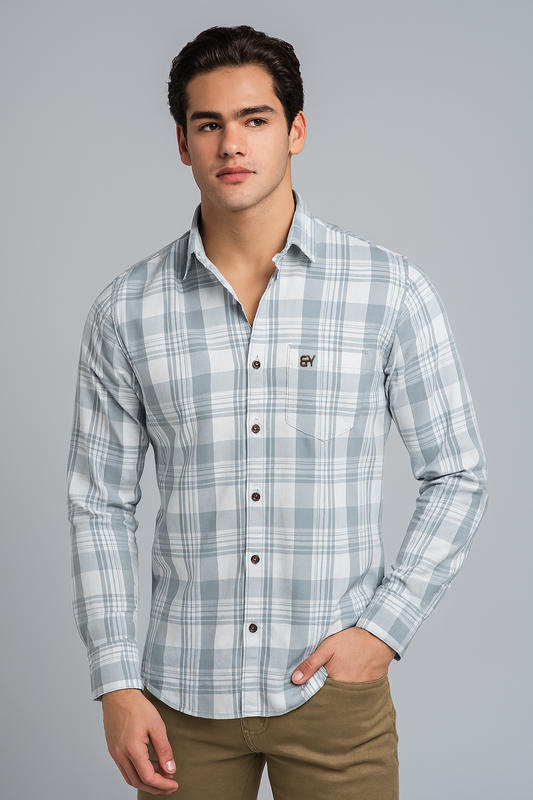 Comfortable Check Shirt for Men – Cotton Rich