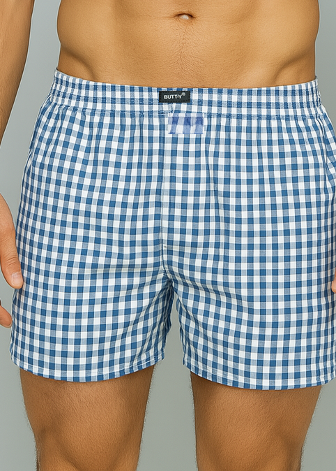 Men’s Cotton Boxers – Classic Checks | Ultimate Comfort