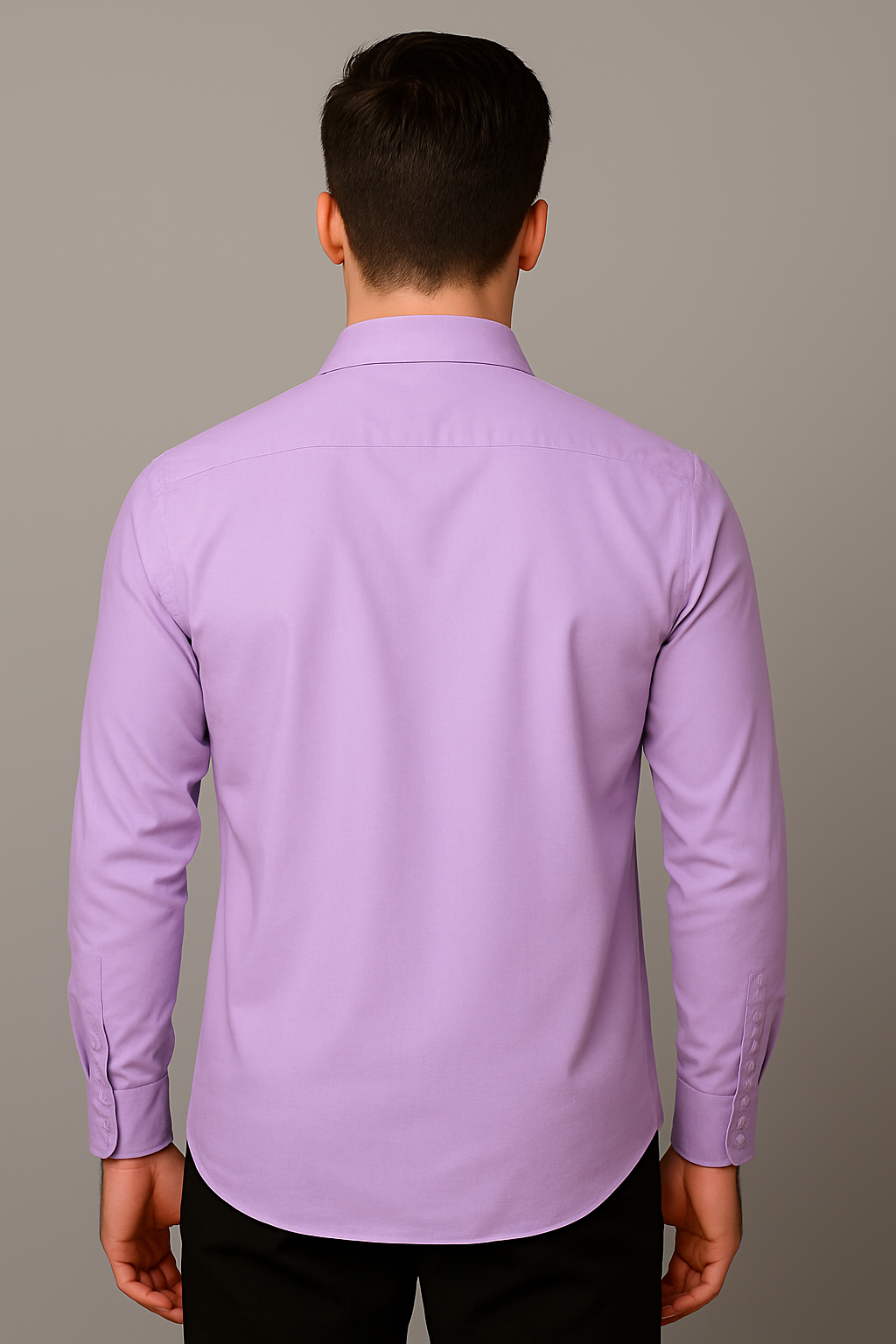 Men’s Lavender Solid Shirt – Slim Fit Premium Cotton by BUTT-Y