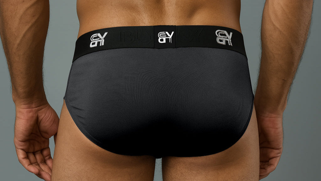 BUTT-Y® Men’s Premium Cotton Comfort Brief – Black