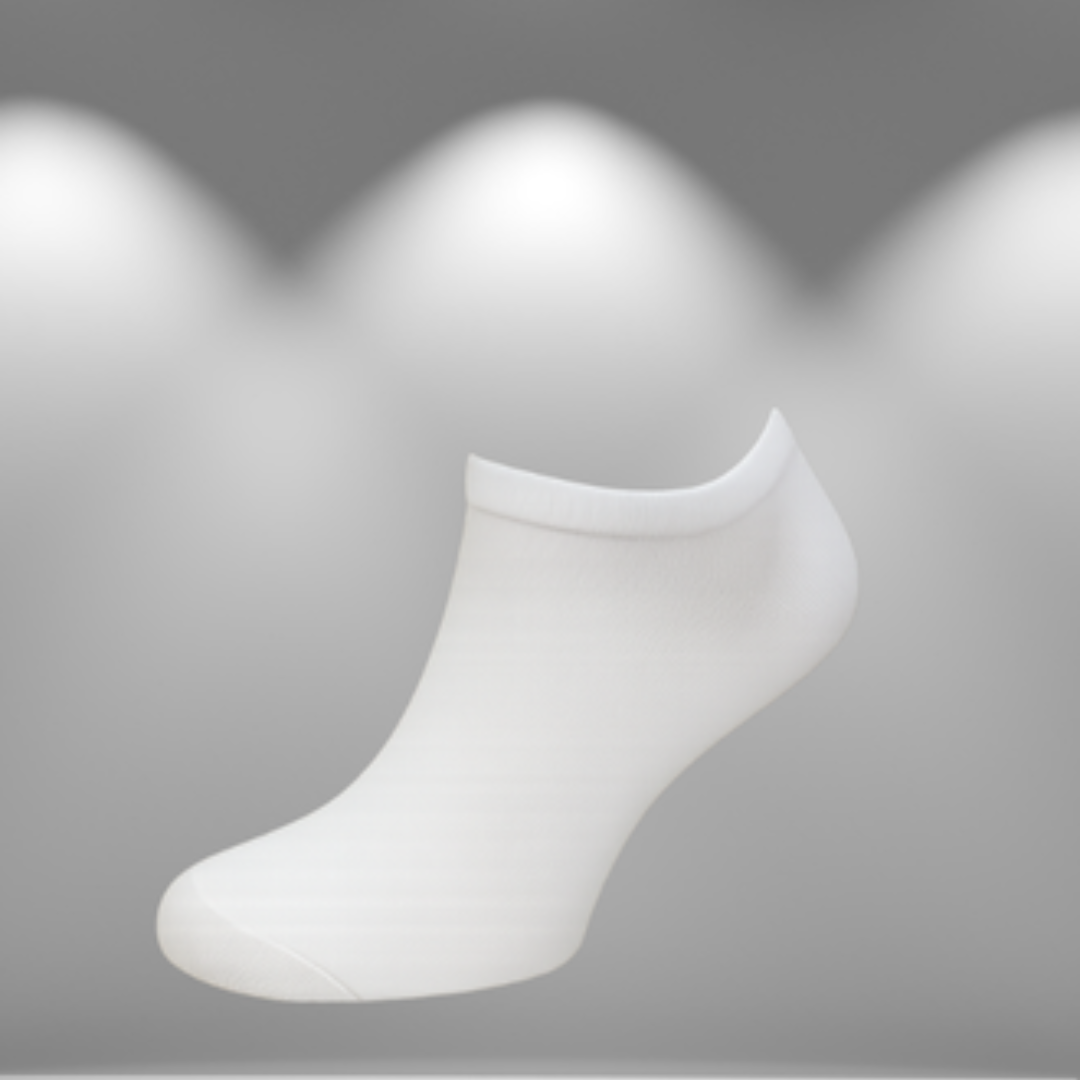 BUTT-Y Low-Cut Socks – White (Pack of 3 Pairs) | No-Show Cotton Blend | Free Size (UK 6–11)