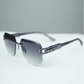 Rimless Gradient Square Sunglasses – Sleek & Stylish