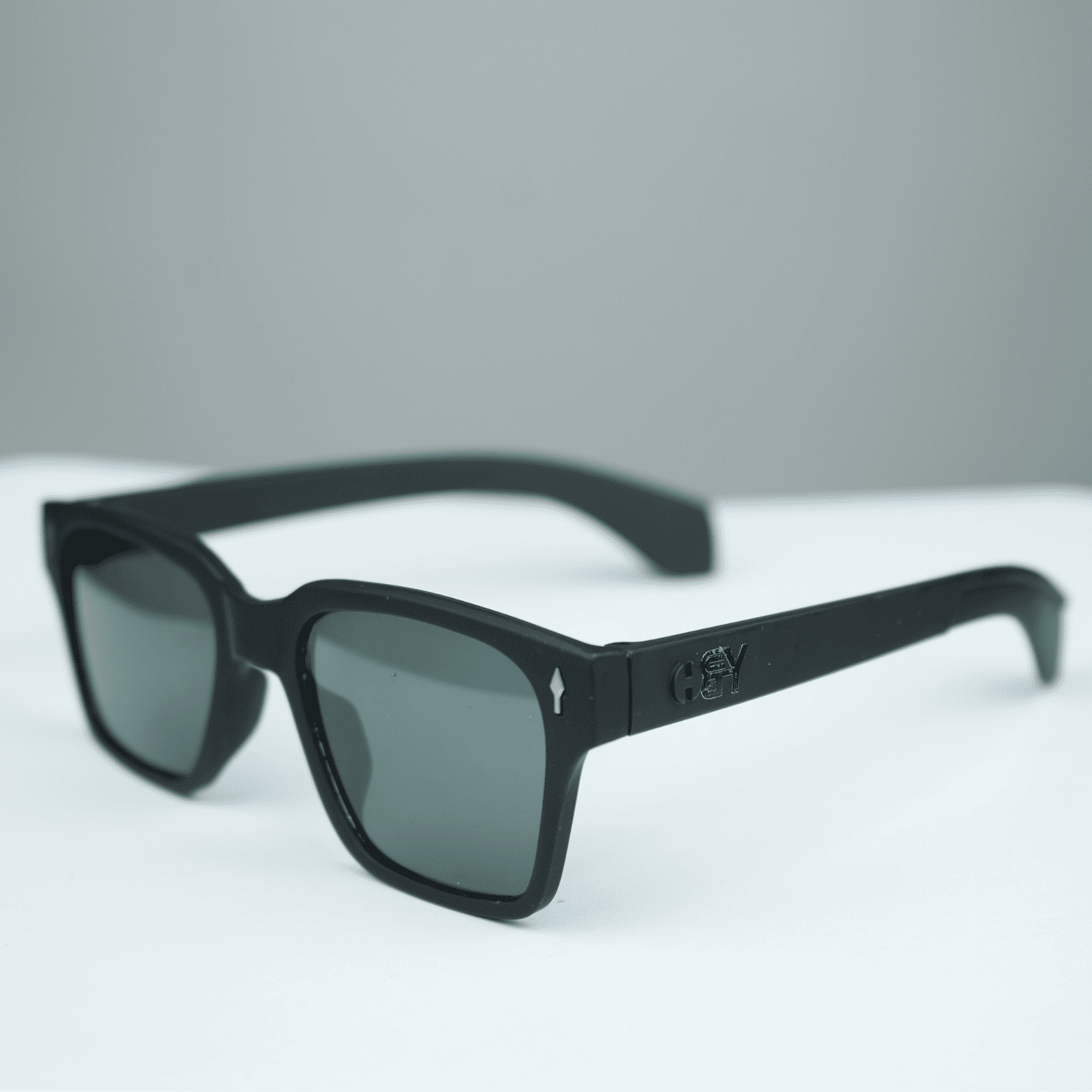 Bold Matte Black Square Sunglasses