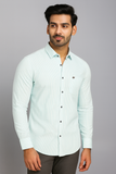 Men’s Mint Green Pinstripe Shirt – Slim Fit Premium Cotton by BUTT-Y