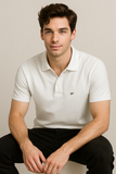 Effortless. Iconic. Comfortable. – BUTT-Y® Men’s White Polo T-Shirt with Signature Logo
