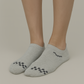 BUTT-Y Combo Pack of 2 – Navy Ankle + Grey No-Show Socks | Cotton Blend | Free Size (UK 6–11)