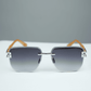 Rimless Gradient Square Sunglasses – Sleek & Stylish