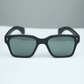 Bold Matte Black Square Sunglasses