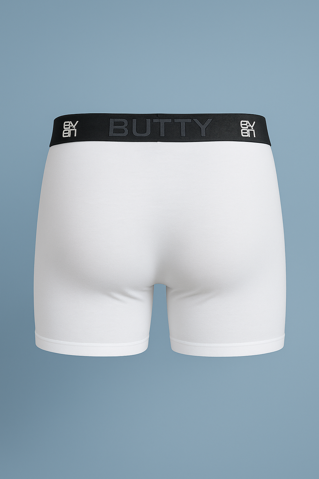 BUTT-Y Men’s Premium Cotton Comfort Trunk – White