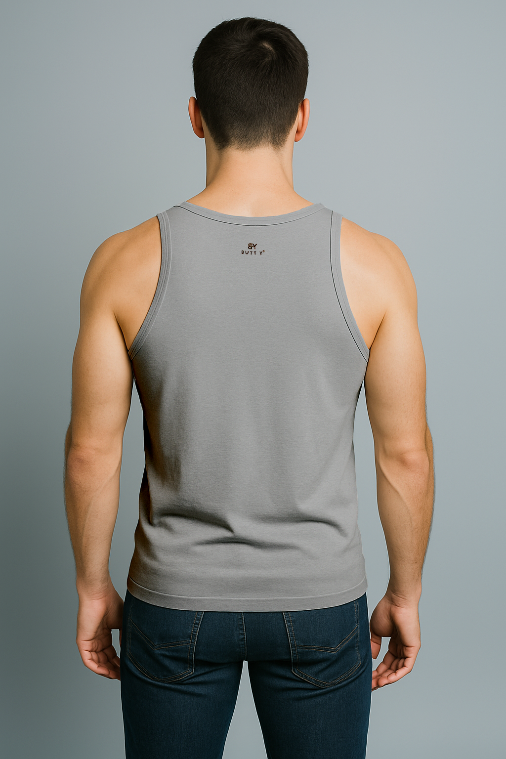 BUTT-Y® Decent Classic Men's Grey Vest – Super Combed Cotton