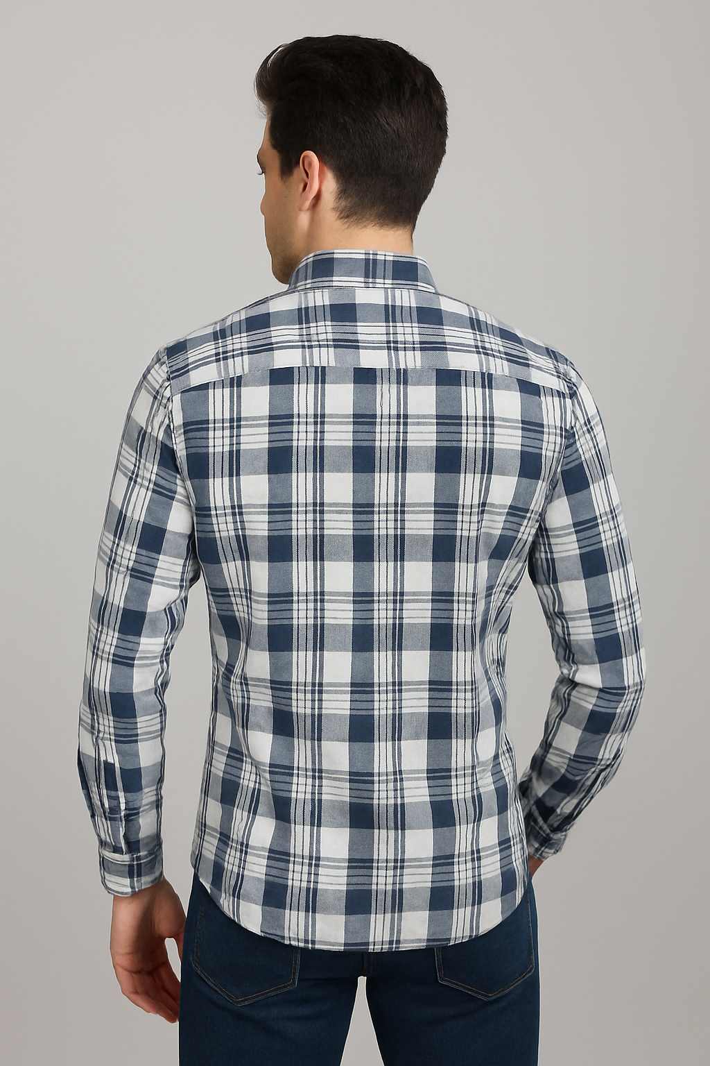 Blue & White Checks – Men’s Casual & Formal Shirt