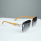 Rimless Gradient Square Sunglasses – Sleek & Stylish