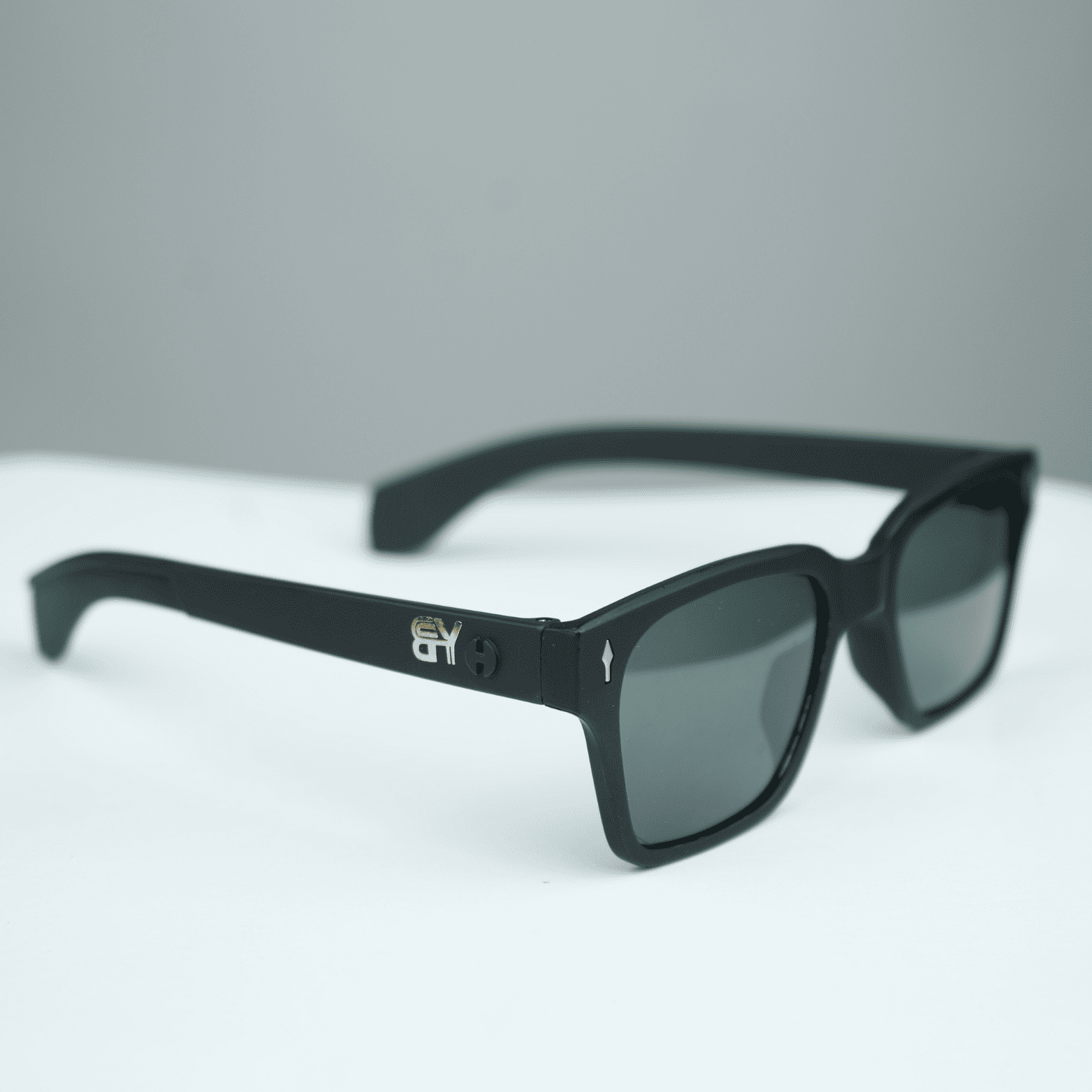 Bold Matte Black Square Sunglasses