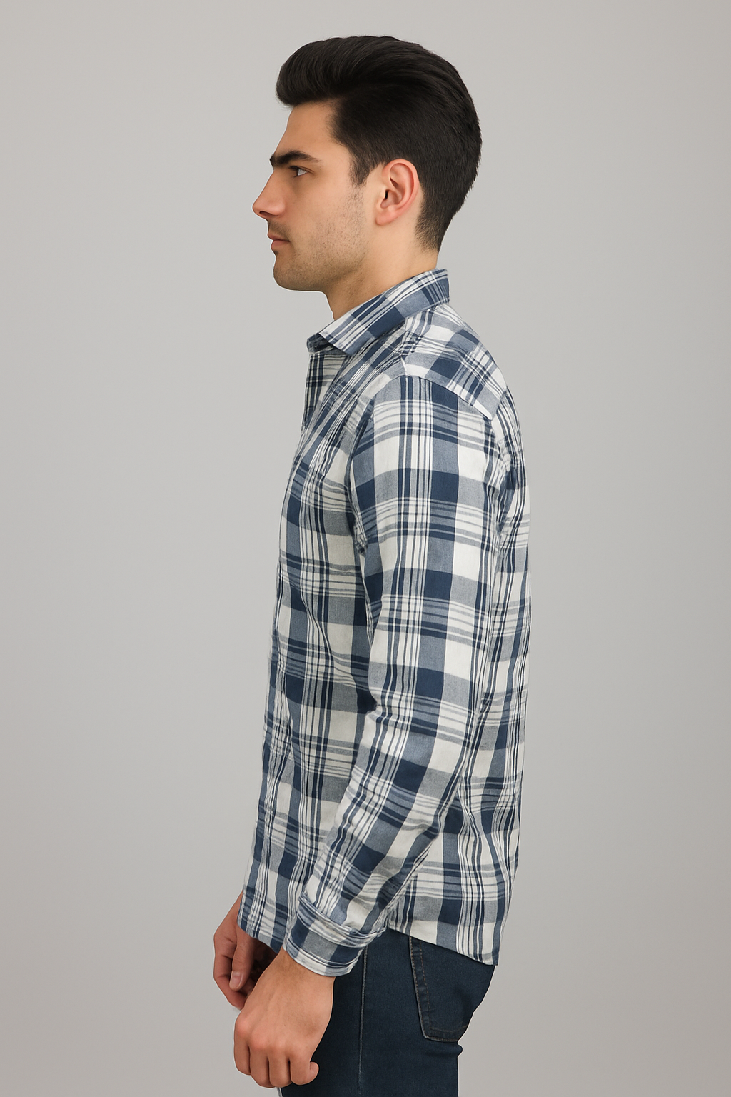 Blue & White Checks – Men’s Casual & Formal Shirt
