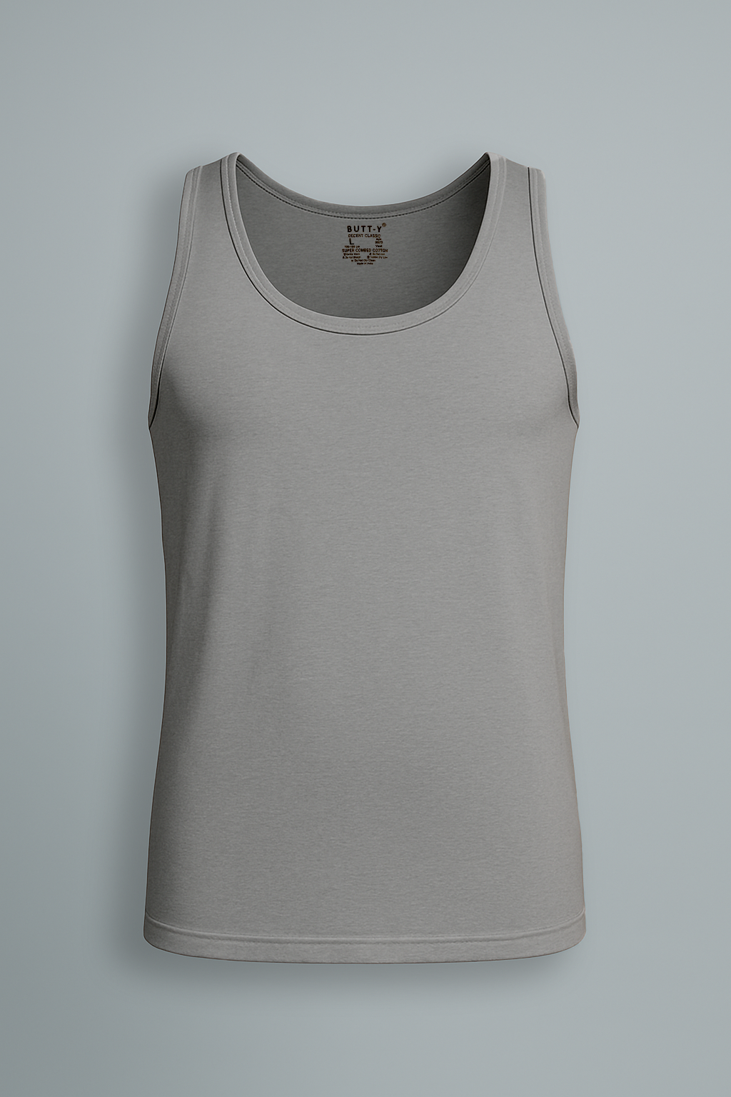 BUTT-Y® Decent Classic Men's Grey Vest – Super Combed Cotton