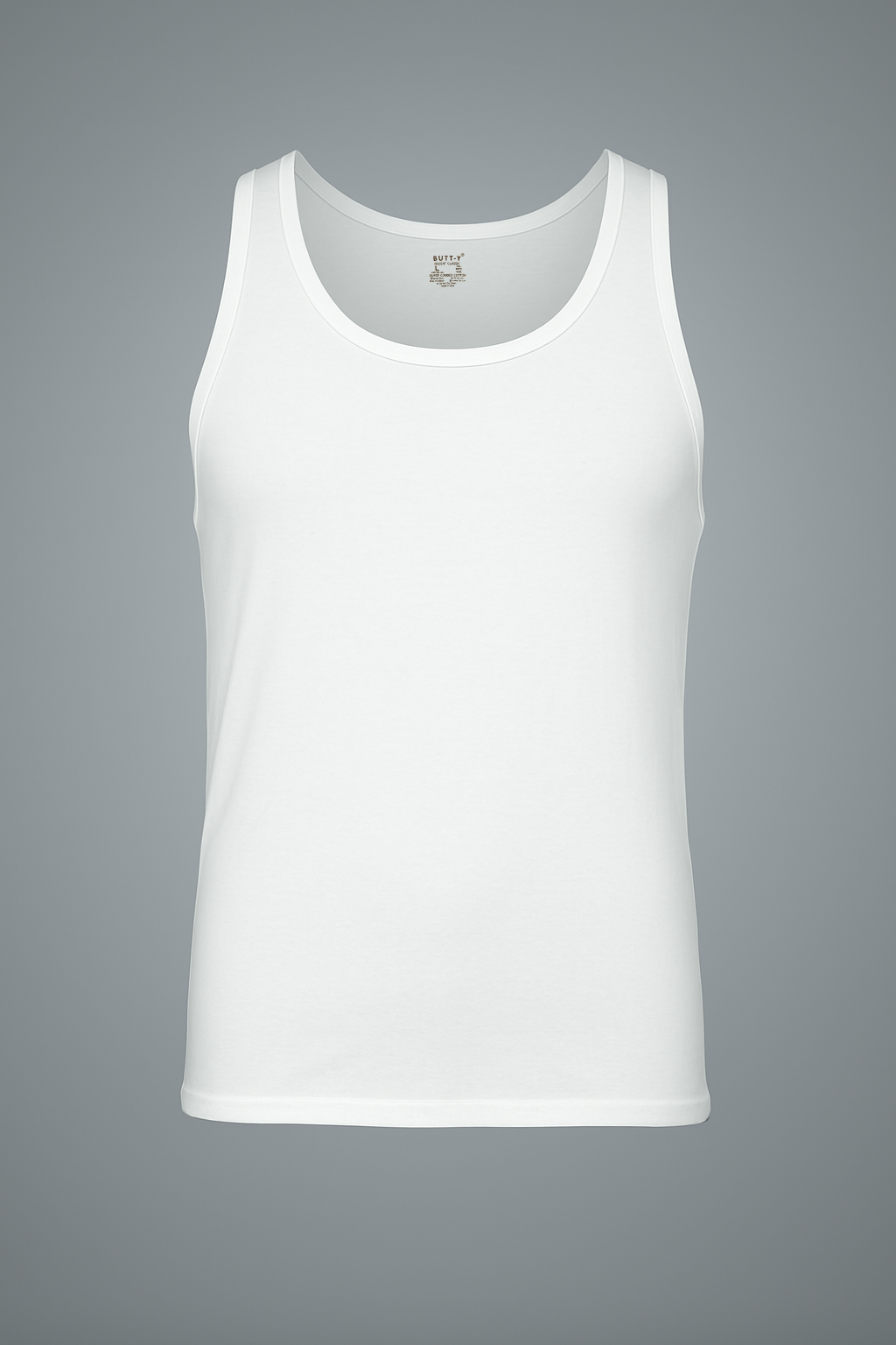 BUTT-Y® Men's White Cotton Vest – Ultra Soft & Sleek Fit