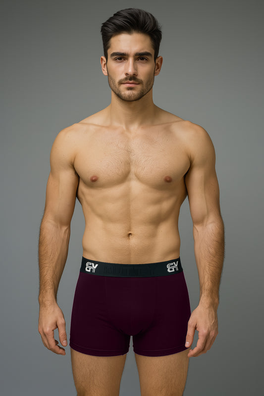  BUTT-Y Men’s Premium Cotton Comfort Trunk – Maroon