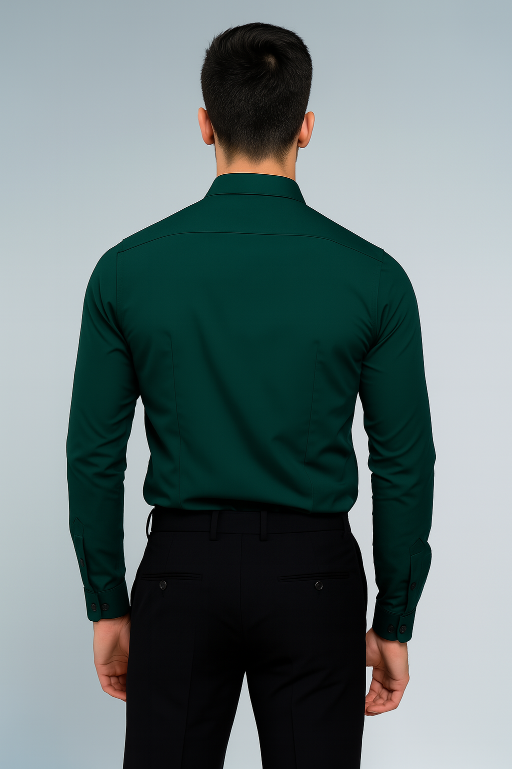Dark Green Slim Fit Shirt for Men