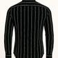 Black pinstripe shirt on a white background