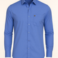 Blue shirt on a beige background