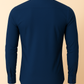 Navy blue shirt on a beige background