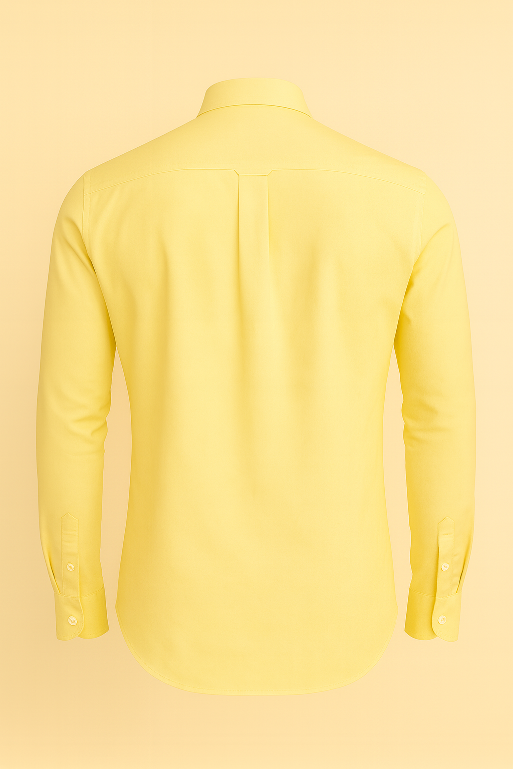 Yellow shirt on a matching yellow background