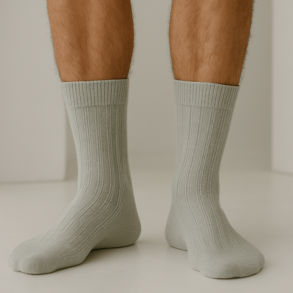 BUTT-Y Premium Full-Length Socks – Pack of 3 (Black, Grey, White) | Cotton Blend | Free Size