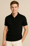 BUTT-Y Men’s Black Polo T-Shirt – Classic Regular Fit | Premium Cotton Comfort