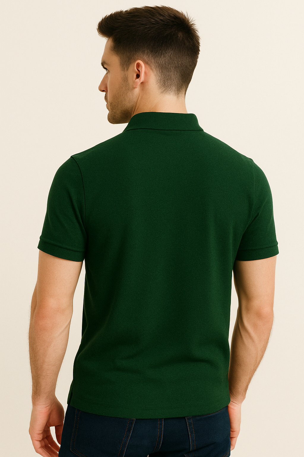 Refined. Bold. Comfortable. – BUTT-Y® Men’s Dark Green Polo T-Shirt with Signature Logo
