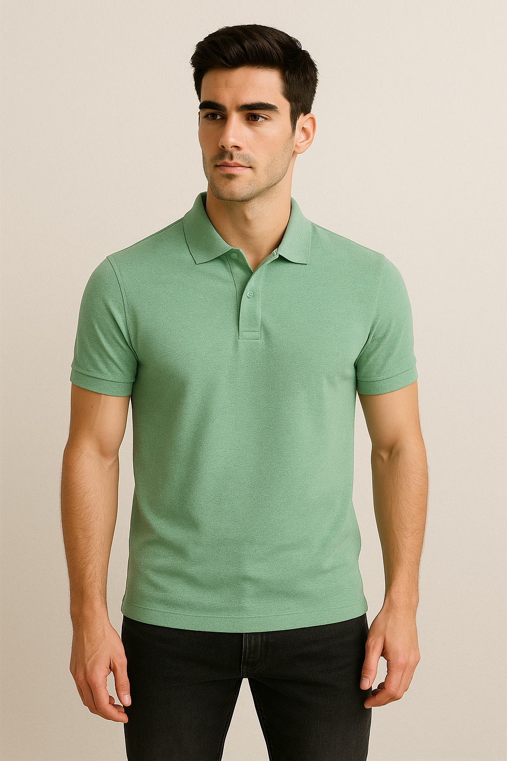 BUTT-Y Men’s Mint Green Polo T-Shirt – Regular Fit | Breathable Comfort Wear