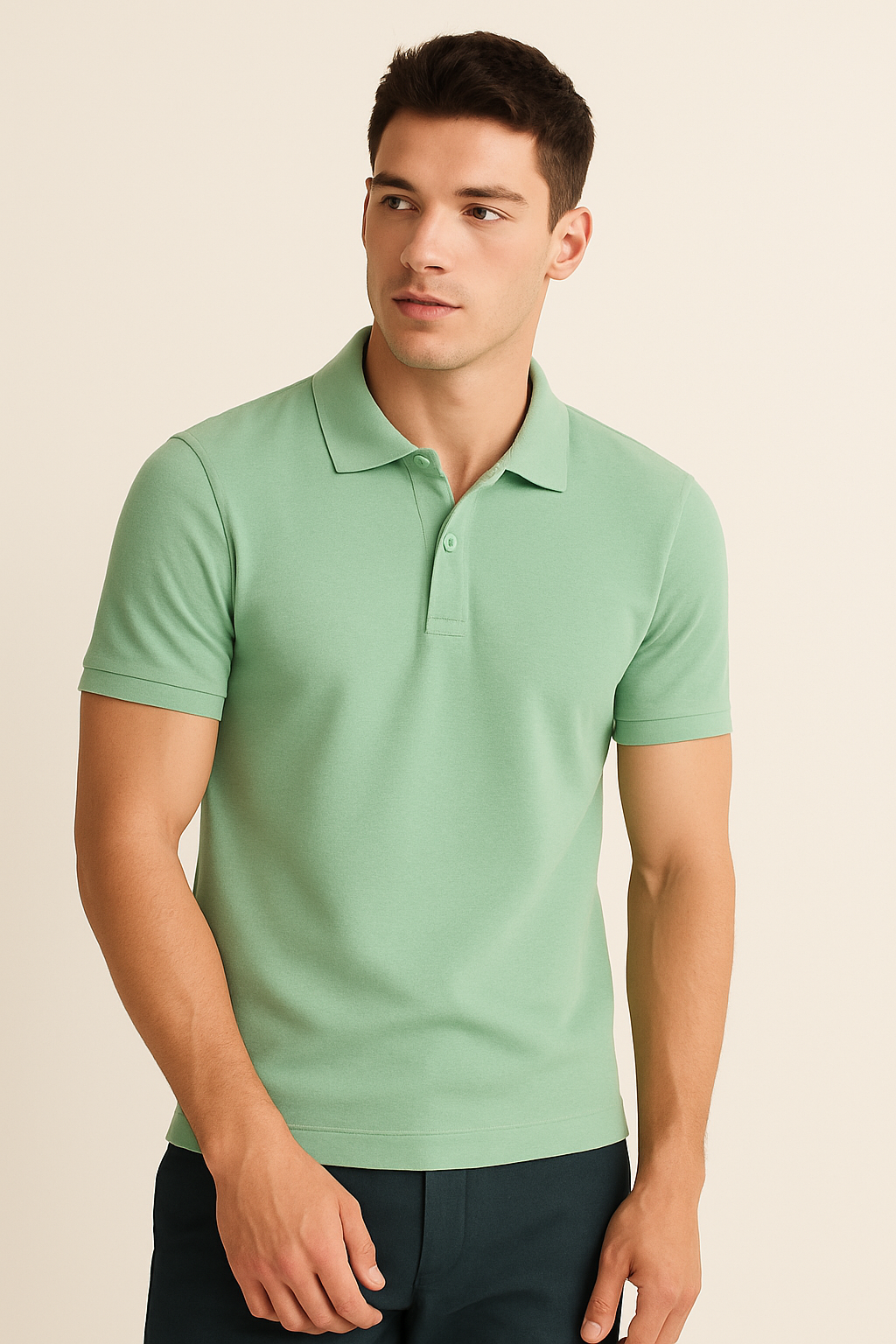 BUTT-Y Men’s Mint Green Polo T-Shirt – Regular Fit | Breathable Comfort Wear