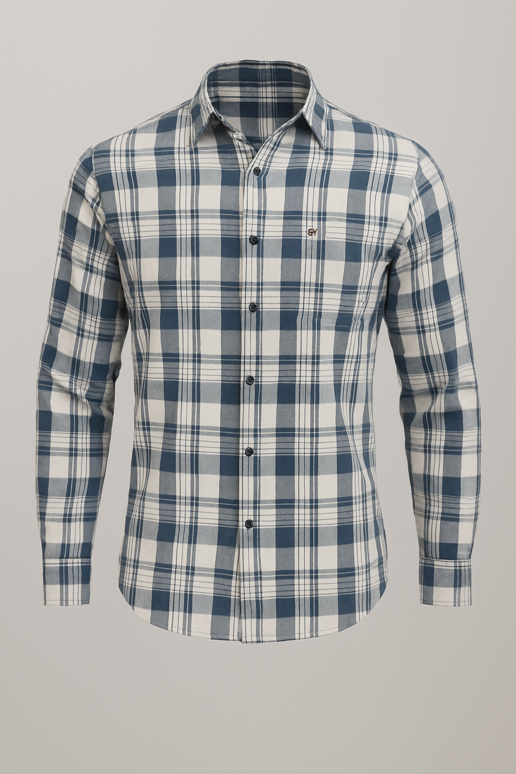 Blue & White Checks – Men’s Casual & Formal Shirt